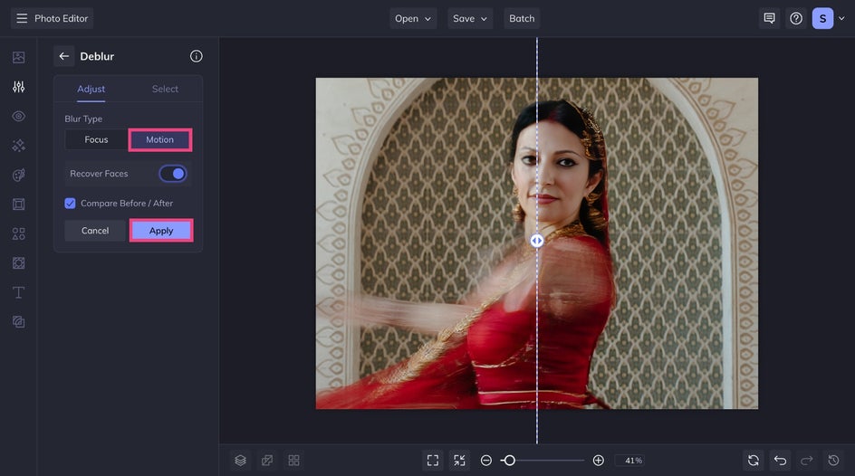 deblur face and motion